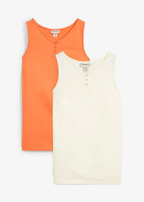 Top in puro cotone biologico (pacco da 2), bonprix