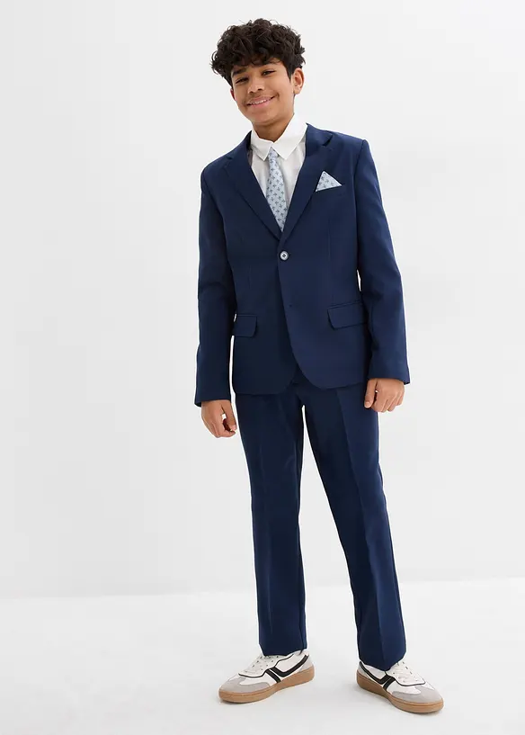 Completo (4 pezzi) giacca, pantaloni, camicia, cravatta, bonprix