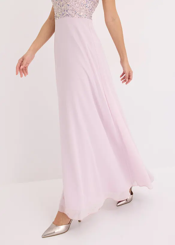 Abito lungo con paillettes, bonprix