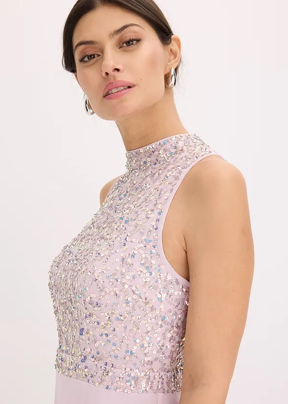 Abito lungo con paillettes, bonprix