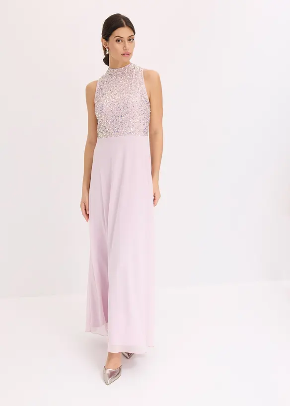Abito lungo con paillettes, bonprix