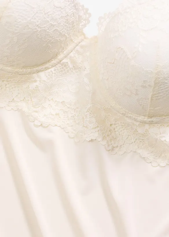 Canotta con reggiseno integrato in microfibra liscia, bonprix