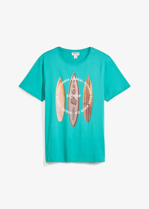 T-shirt in puro cotone biologico, slim fit, bonprix