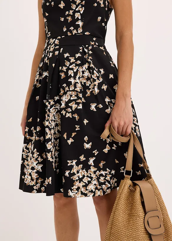 Abito con pieghe e tasche, bonprix