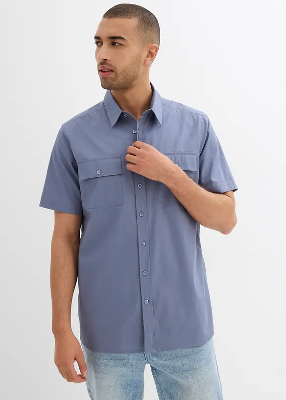 Camicia a maniche corte in puro cotone, bonprix