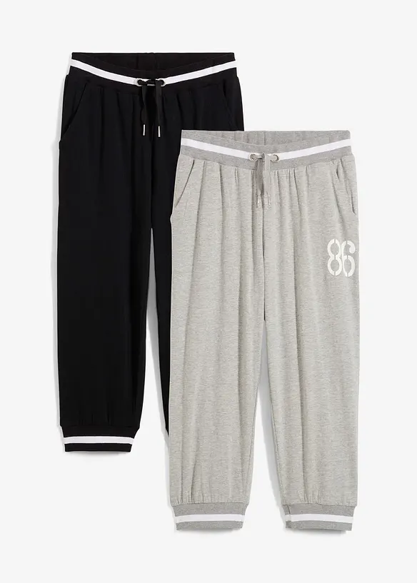 Pantaloni da jogging a 3/4 (pacco da 2), bonprix