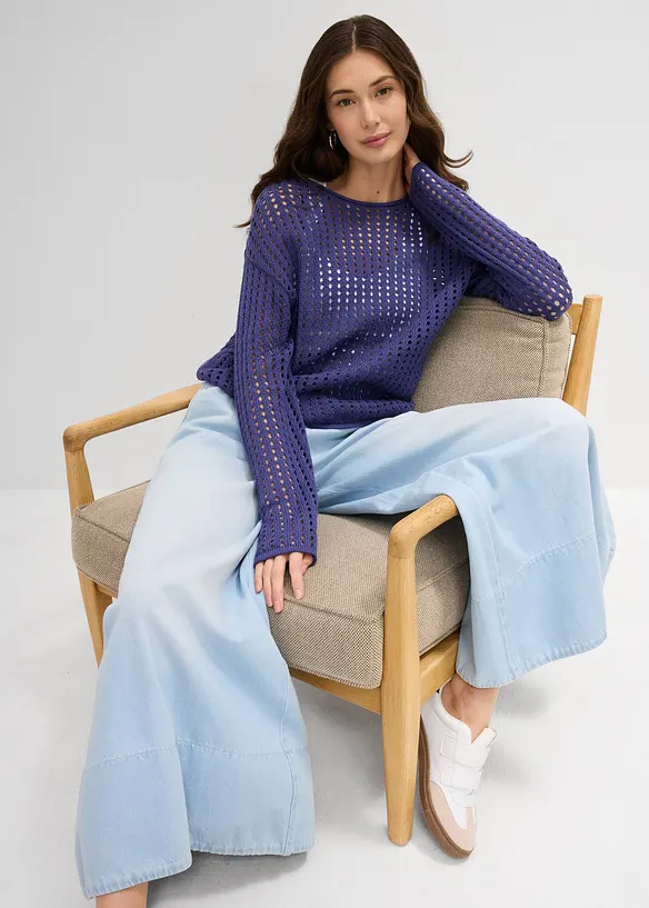 Maglione traforato, bonprix