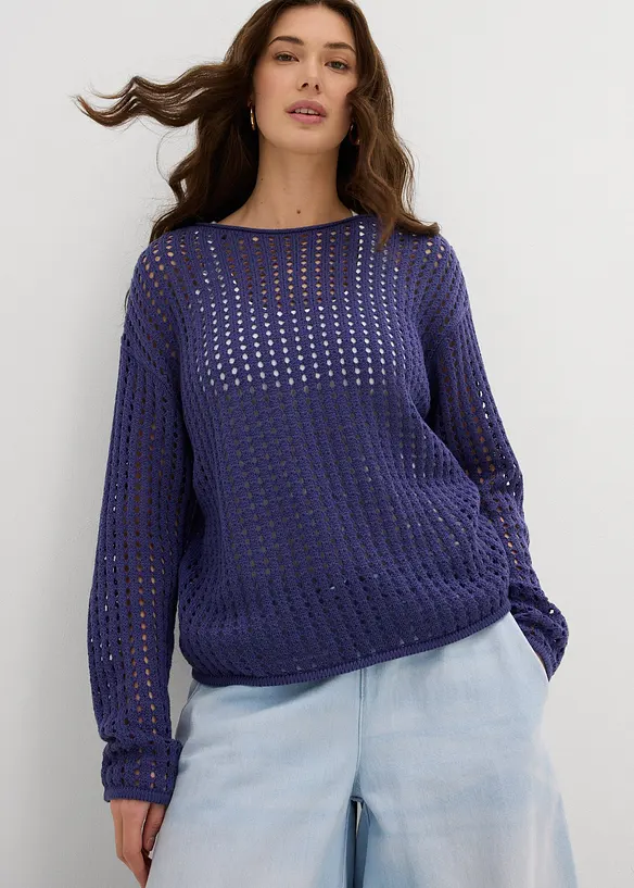 Maglione traforato, bonprix