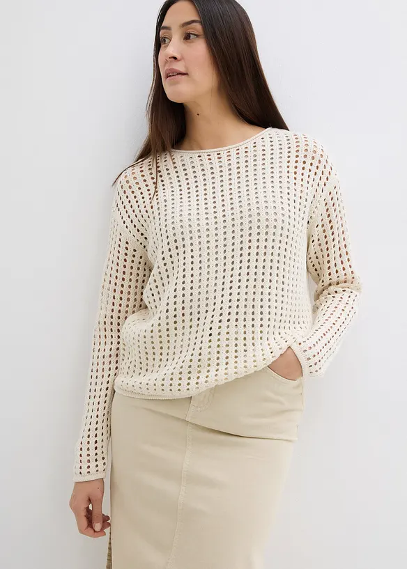 Maglione traforato, bonprix