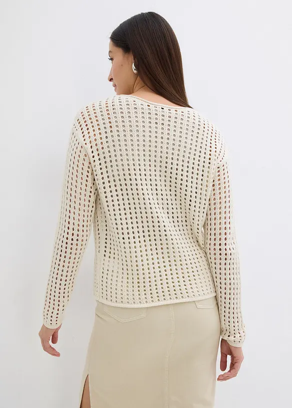 Maglione traforato, bonprix
