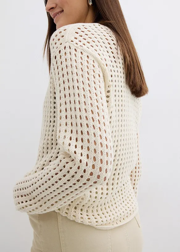 Maglione traforato, bonprix