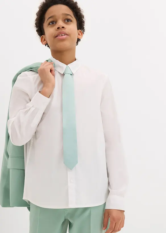 Camicia con maniche lunghe e cravatta (set 2 pezzi), bonprix
