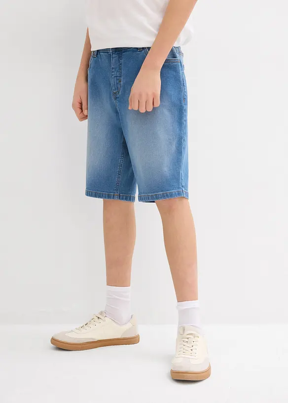 Bermuda in jeans elasticizzato, regular fit (pacco da 2), bonprix