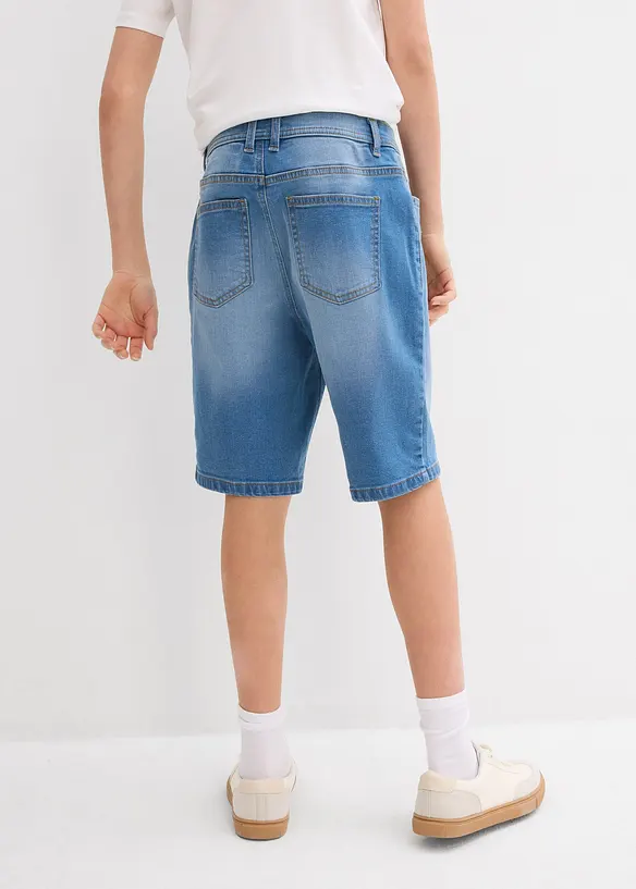 Bermuda in jeans elasticizzato, regular fit (pacco da 2), bonprix