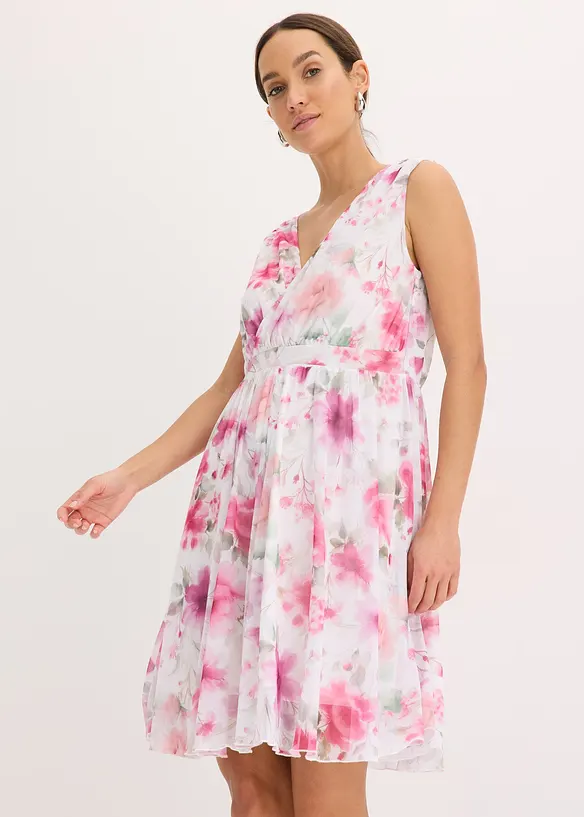 Abito in mesh con fantasia, bonprix