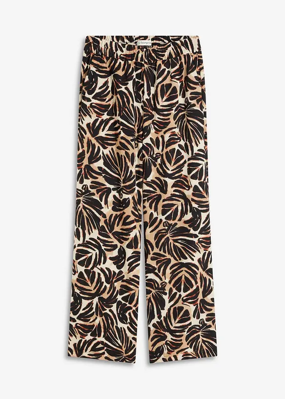 Pantaloni a palazzo effetto lino, bonprix