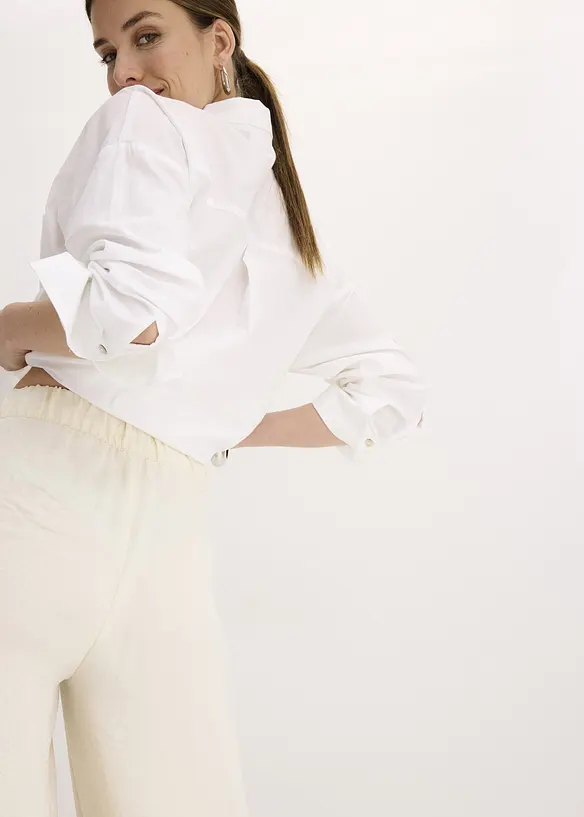 Pantaloni larghi in crêpe leggero, bonprix