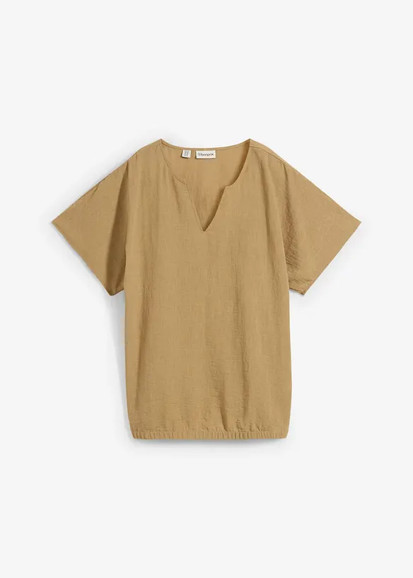 Blusa oversize con fondo elastico, bonprix