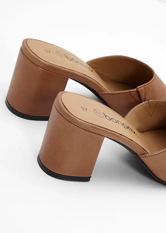 Mules in pelle, bonprix