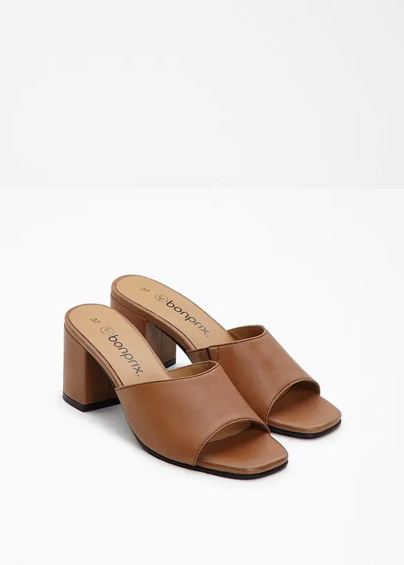 Mules in pelle, bonprix