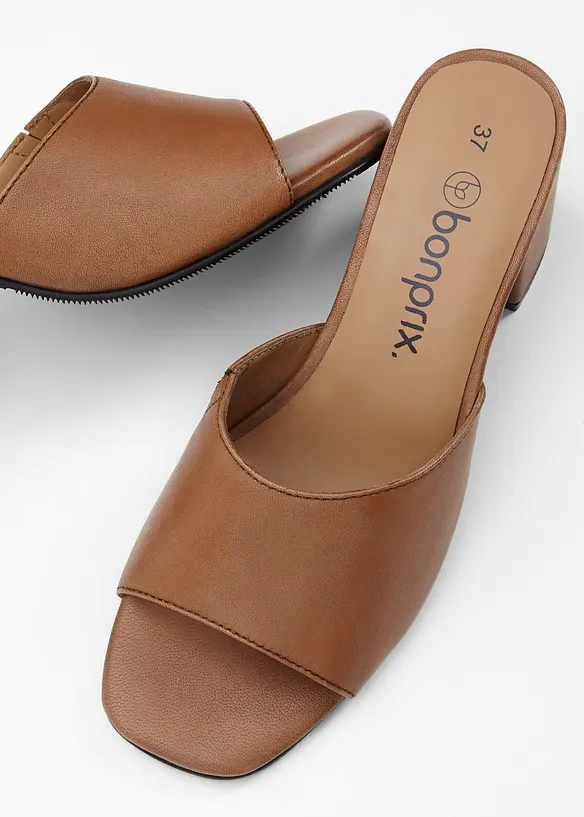 Mules in pelle, bonprix