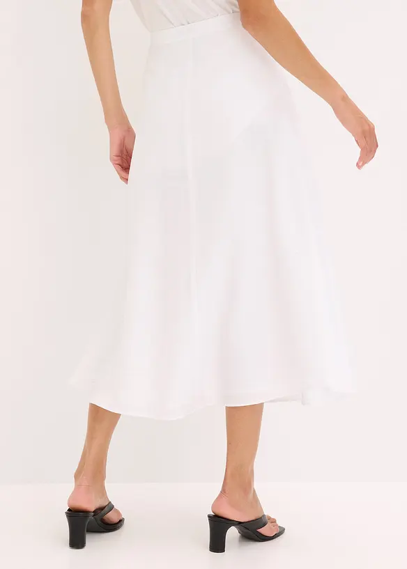 Gonna midi in misto viscosa fluente, bonprix