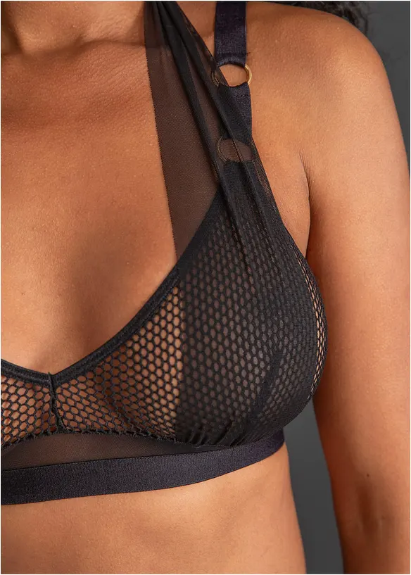 Bralette e perizoma ouvert a vita alta (set 2 pezzi), bonprix