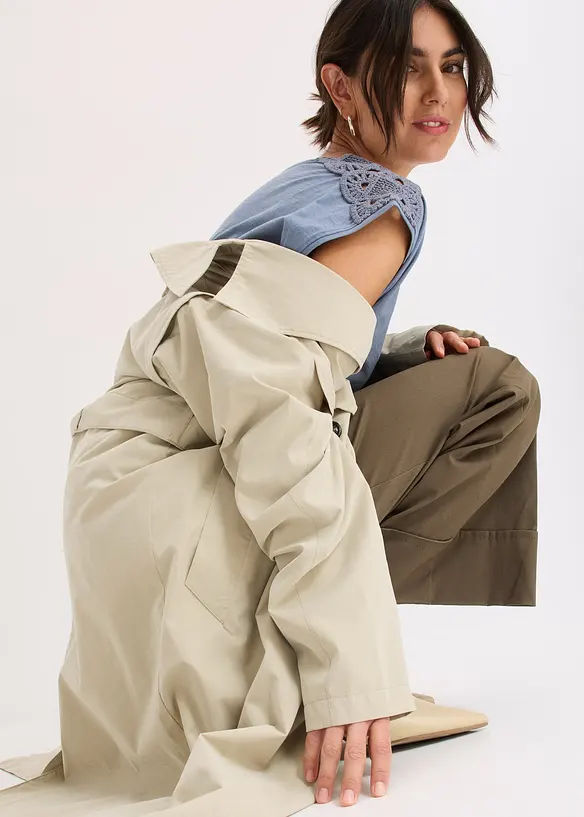 Maglia con inserti lavorati a uncinetto, bonprix