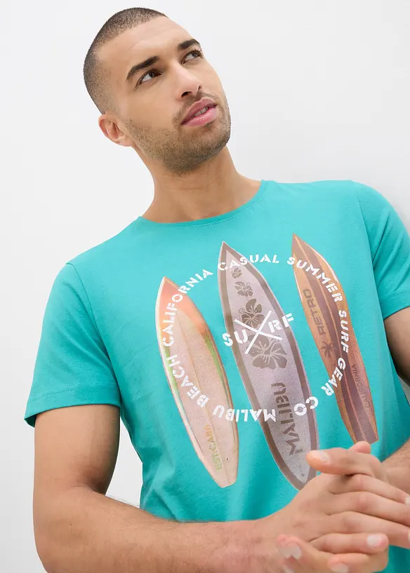 T-shirt in puro cotone biologico, slim fit, bonprix