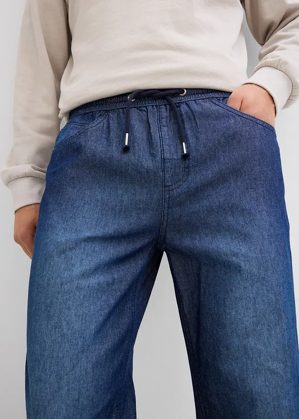 Jeans con elastico in vita in denim estivo, classic fit (pacco da 2), bonprix
