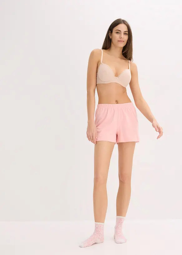 Reggiseno push-up con ferretto in cotone biologico elasticizzato (pacco da 2), bonprix