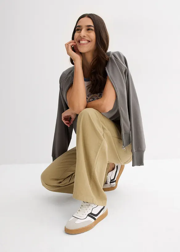Pantaloni larghi in misto lino fresco, bonprix