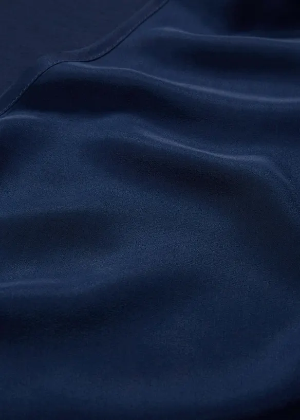 Maglia in misto seta e inserto in tessuto a trama, bonprix