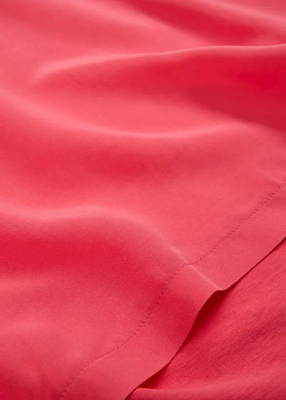 Maglia in misto seta e inserto in tessuto a trama, bonprix