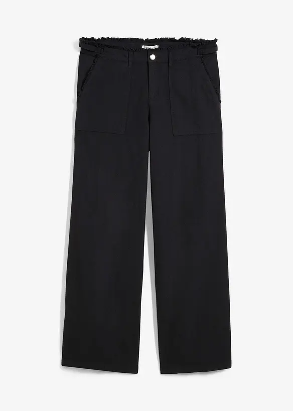 Pantaloni larghi in misto lino fresco, bonprix