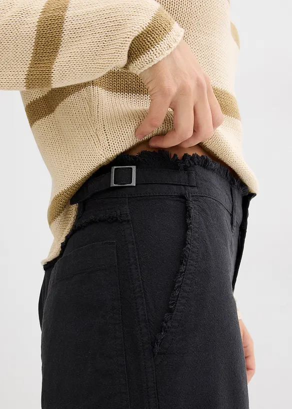 Pantaloni larghi in misto lino fresco, bonprix