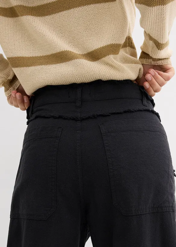Pantaloni larghi in misto lino fresco, bonprix