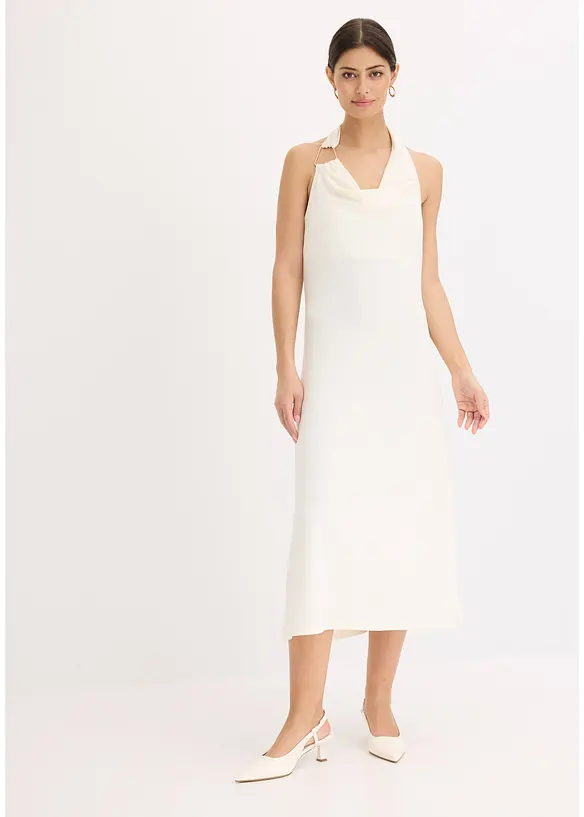 Abito midi con dettaglio in metallo, bonprix