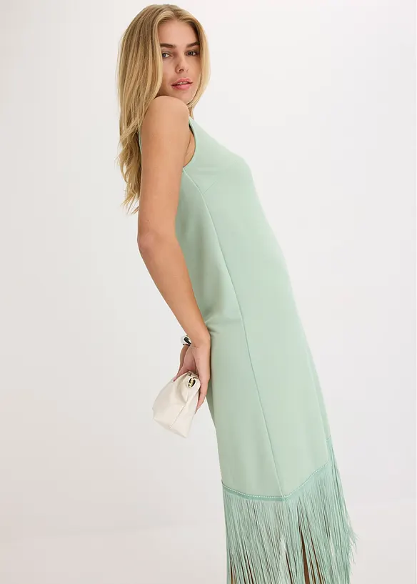 Abito in jersey con frange, bonprix