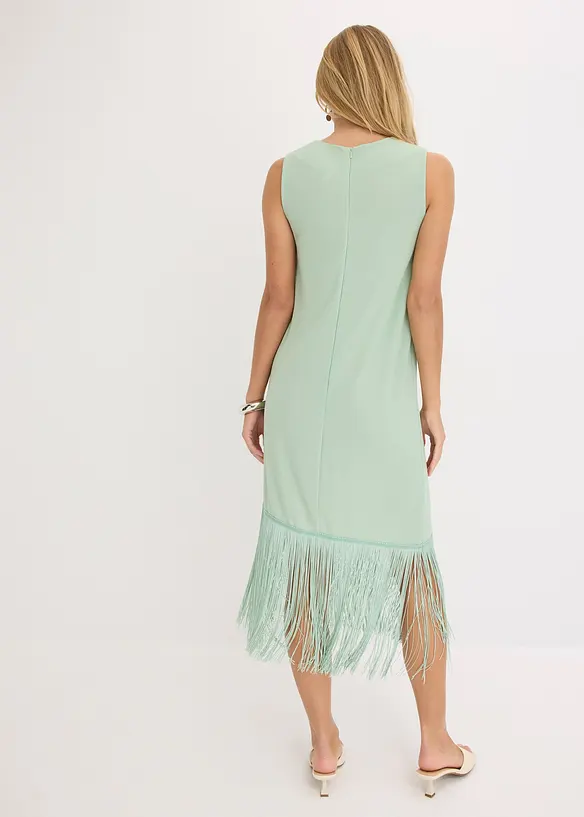 Abito in jersey con frange, bonprix