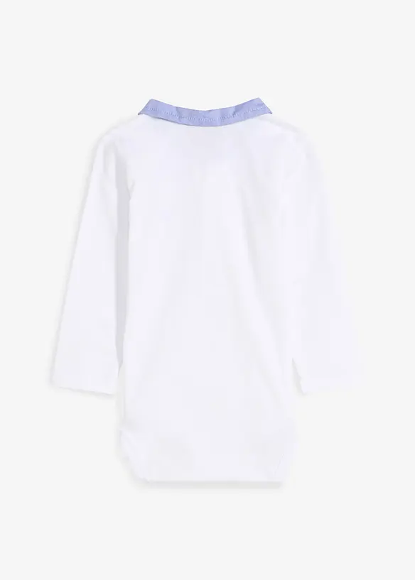 Body con colletto in puro cotone biologico, bonprix