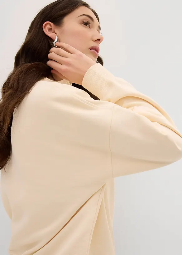 Felpa oversize in puro cotone biologico, bonprix