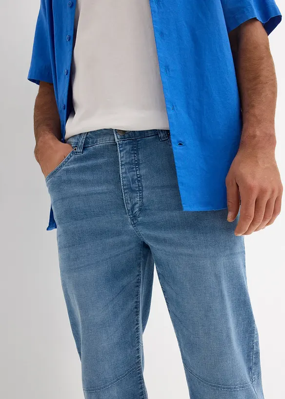 Bermuda lunghi in jeans elasticizzati, regular fit, bonprix
