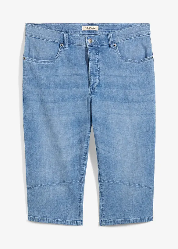 Bermuda lunghi in jeans elasticizzati, regular fit, bonprix
