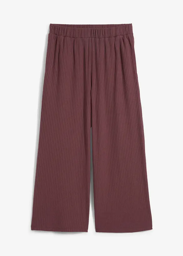 Pantaloni in jersey a coste con elastico in vita, bonprix