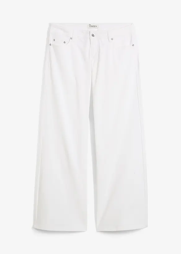 Jeans wide leg, vita bassa, bonprix