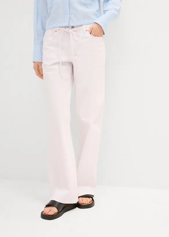 Jeans wide leg con cintura, vita media, bonprix