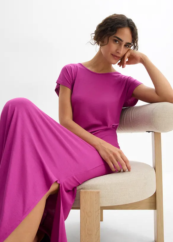 Abito fluente in jersey misto viscosa ed elastan, bonprix