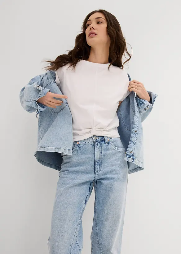 T-shirt cropped in puro cotone biologico, bonprix
