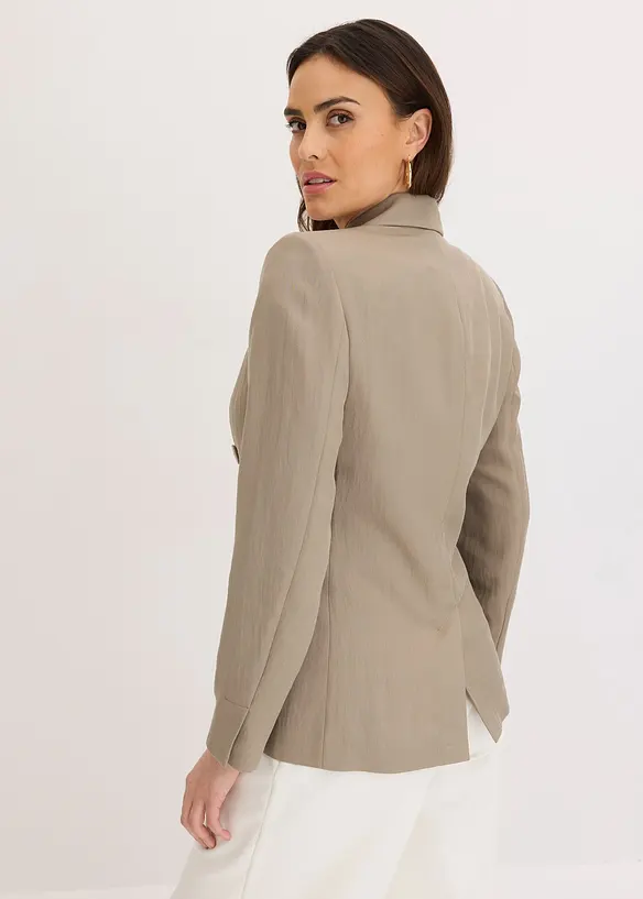 Blazer con lyocell effetto crinkle, bonprix